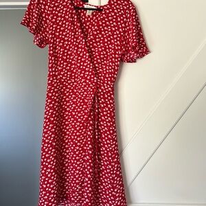 White red women’s floral dress